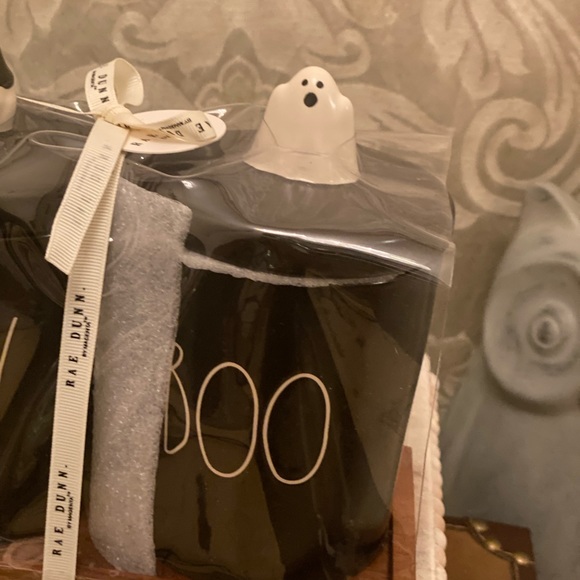 Rae Dunn "BOO & SPOOKY" Canisters with Tray - Picture 2 of 4